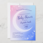Over het Baby shower van de maan Kaart (Voorkant)