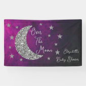 Over het Baby shower van de maan Spandoek (Horizontaal)