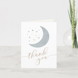 Over het Baby shower van de Moon Boy Hartelijk dan Bedankkaart