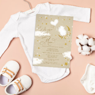 Over het Baby shower van de Moon Little Lamb Kaart