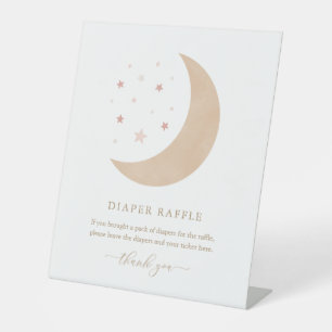 Over het Baby shower van het Roze meisje Reclamebord Met Voetstuk