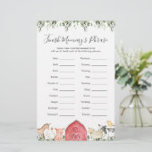 Over het Boerderij Baby shower: maak mama's zin af (Staand voorkant)