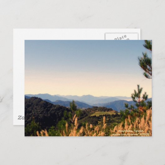 Over het Briefkaart Yonder/Natuur Mountain Ranges (Voorkant / Achterkant)