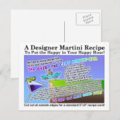 Over het Cliff Margarita Martini Recipe Briefkaart (Voorkant / Achterkant)
