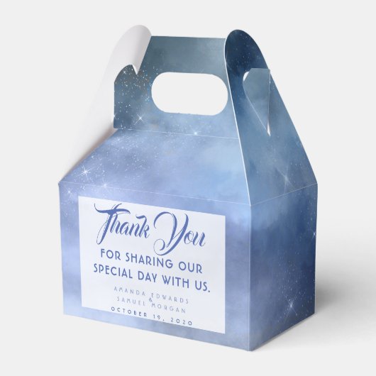 Over het Cloud Nine Wedding Bedankdoosjes (Voorkant Zijde)