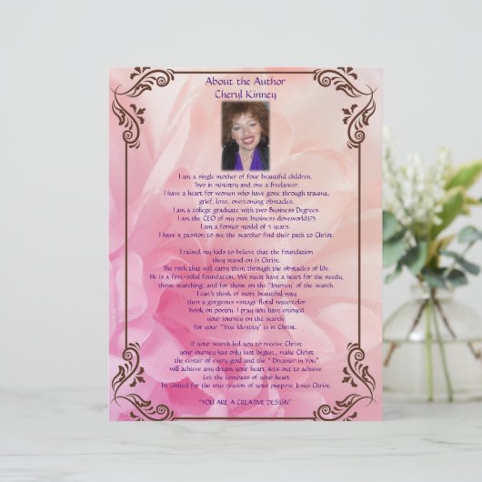 Over het gepersonaliseerde document van de Auteur (Staand voorkant)