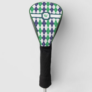 Over het Hoesje Groene Argyle-driver Golfheadcover