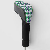 Over het Hoesje Groene Argyle-driver Golfheadcover (Schuin)