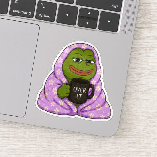 Over het kikkercozy memesticker sticker