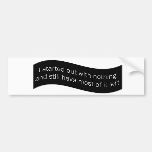 Over het leven bumpersticker (Voorkant)