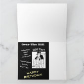 Over het Man van de heuvel in Wheelstoel Old Fart  Kaart (Binnen)