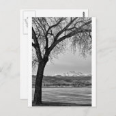 Over het meer in zwart-wit briefkaart (Voorkant / Achterkant)