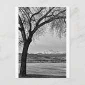 Over het meer in zwart-wit briefkaart (Voorkant)