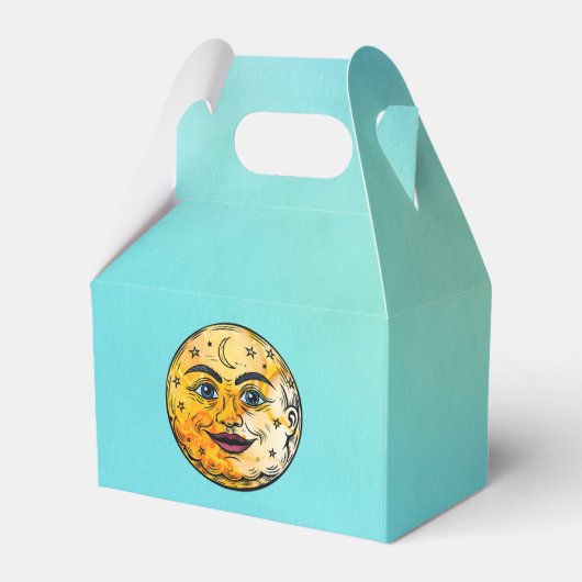 Over het Moon Baby shower Bedankdoosjes (Achterkant)