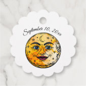 Over het Moon Baby shower Bedankjes Labels (Achterkant)