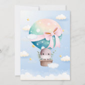 Over het Moon Hippo Baby shower Kaart (Achterkant)