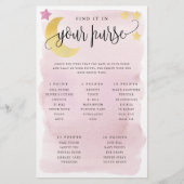 Over het Moon Purse Scavenger Paper Game Kaart-Roz Flyer (Voorkant)