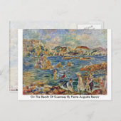 over het strand van Guernsey door Pierre-Auguste R Briefkaart (Voorkant / Achterkant)