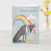 Over het verlies van een hond kaart (Gele Bloem)