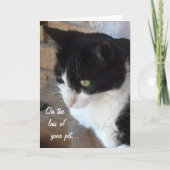 Over het verlies van je huisdier met gedicht. kaart (Voorkant)