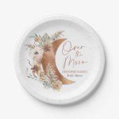 Over het Vrijgezellenfeest Moon Boho Papieren Bordje (Voorkant)