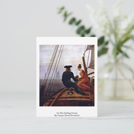 over het zeilschip van Caspar David Friedrich Briefkaart (Staand voorkant)