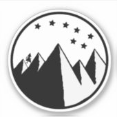 Over Hill Over Dale - Sticker B&W (Devant)