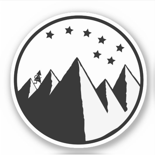 Over Hill Over Dale - Sticker B&W (Devant)