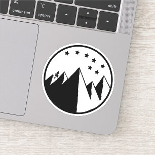 Over Hill Over Dale - Sticker B&W
