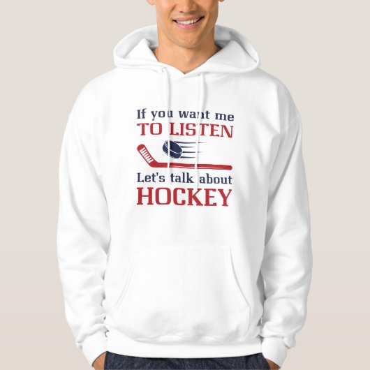 Over Hockey praten Hoodie (Voorkant)