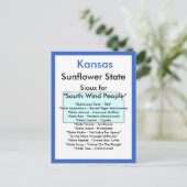 Over Kansas Briefkaart (Staand voorkant)