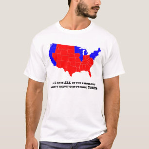 Over land vliegen terug t-shirt