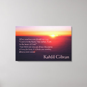 Over liefde - De profeet van Kahlil Gibran Canvas Afdruk