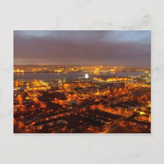 Over Liverpool tot de rivier de Mersey en de Wirra Briefkaart