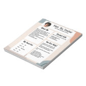 Over mij - Ontmoet de leraar Notitieblok (Gedraaid)