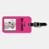 [Over mijn hond] blind dove dog krat krat Bagagelabel (Voorkant horizontaal)