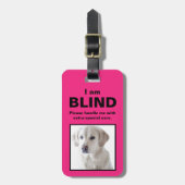 [Over mijn hond] blind dove dog krat krat Bagagelabel (Voorkant verticaal)