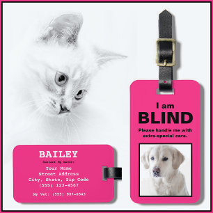 [Over mijn hond] blind dove dog krat krat Bagagelabel