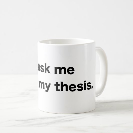 Over mijn theorie - Mok met witte koffie (Voorkant rechts)