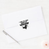 Over mijn Weiner praten Ronde Sticker (Envelop)