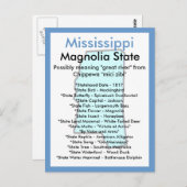 Over Mississippi Briefkaart (Voorkant / Achterkant)