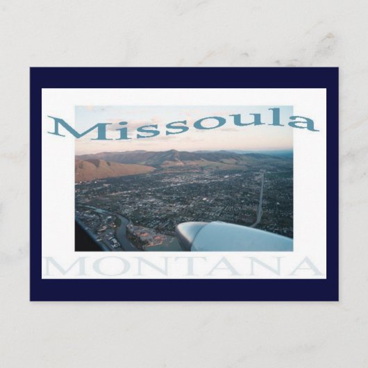 Over Missoula, Montana Briefkaart (Voorkant)