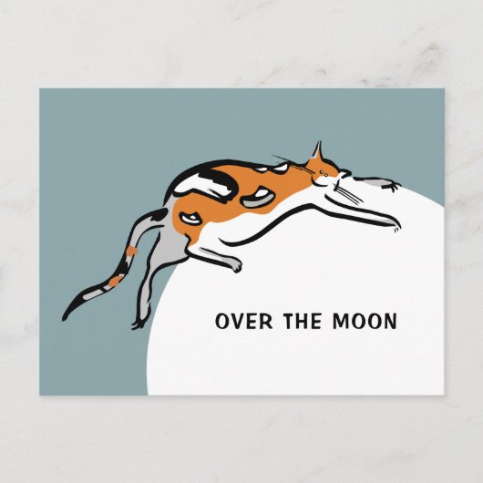 Over Moon Briefkaart (Voorkant)