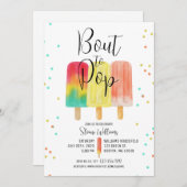 OVER NAAR POP - Baby shower Invitation Kaart (Voorkant / Achterkant)