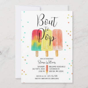 OVER NAAR POP - Baby shower Invitation Kaart