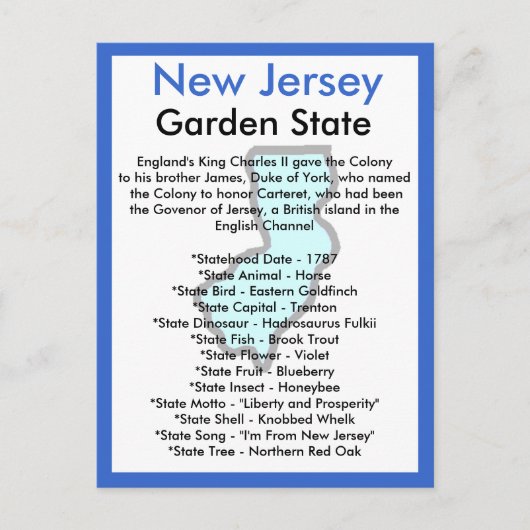 Over New Jersey Briefkaart (Voorkant)