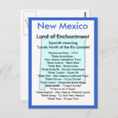 Over New Mexico Briefkaart (Voorkant / Achterkant)