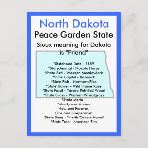 Over North Dakota Briefkaart