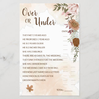 Over of Onder Boho Herfst Bruidsmeisjes Bruiloft S Flyer
