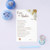 Over of Onder Boho Herfst Bruiloftsspellenkaart  Flyer (Enkel)